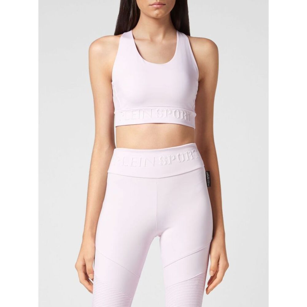 Plein Sport Women Plein Sport Cropped Sports Jersey Top With Thin Straps